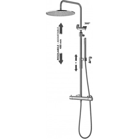 Kolumna natryskowa termostatyczna LIGHT fi-22,5cm