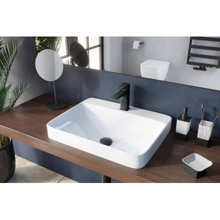 Riko Mydelniczka Stojąca Czarny-Szkło