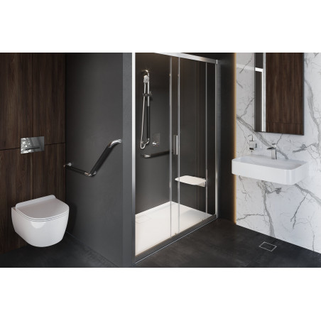 UCHWYT ŁAZIENKOWY KĄTOWY HENDI CZARNY MAT