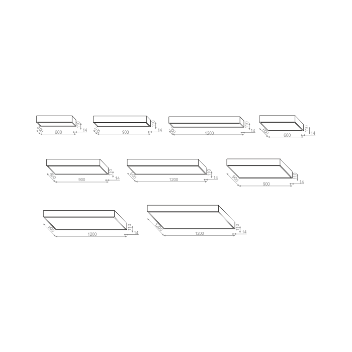 Aqform BIG SIZE next square 60x60 LED M962...