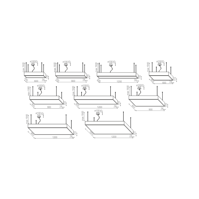 Aqform BIG SIZE PRO next square 30x60 LED M962...