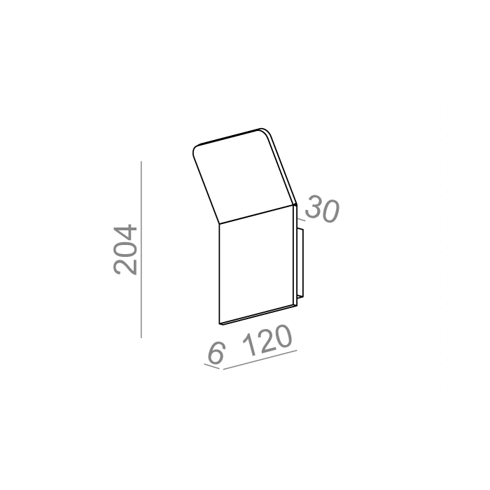 Aqform CAMBER square mini LED kinkiet