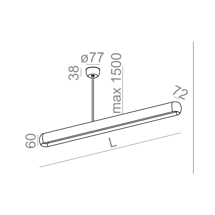 Aqform equilibra BALANS 120 LED zwieszana