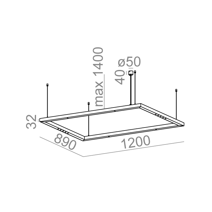 Aqform MIXLINE 120x89 RT LED zwieszany