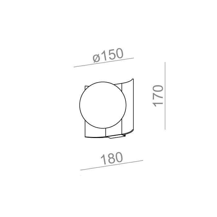 Aqform Modern ball WP LED natynkowy