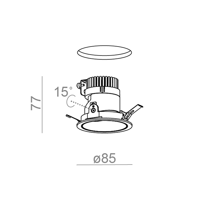 Aqform MORE midi LED wpuszczany