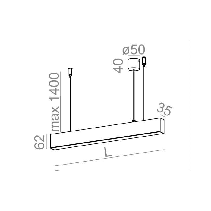 Aqform RAFTER 142 LED zwieszany