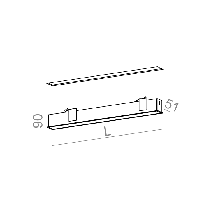 Aqform SET RAW mini 115 LED wpuszczany