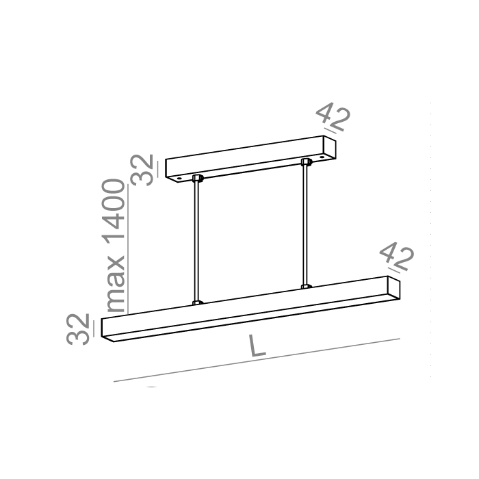 Aqform SET RAW mini 115 LED zwieszany