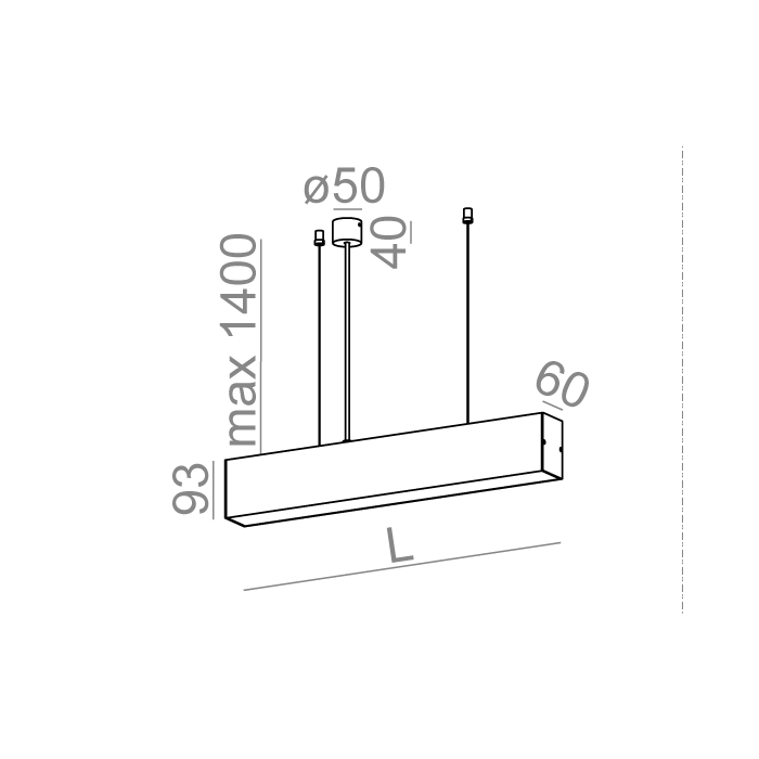 Aqform SET TRU 170 LED zwieszany
