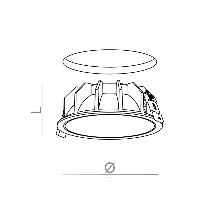 Aqform SIRCA 14 LED wpuszczana
