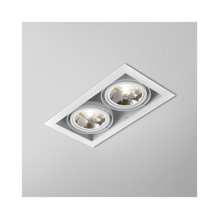 Aqform SQUARES 111x2 wpuszczany 12V biały