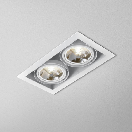 Aqform SQUARES 111x2 wpuszczany 12V biały