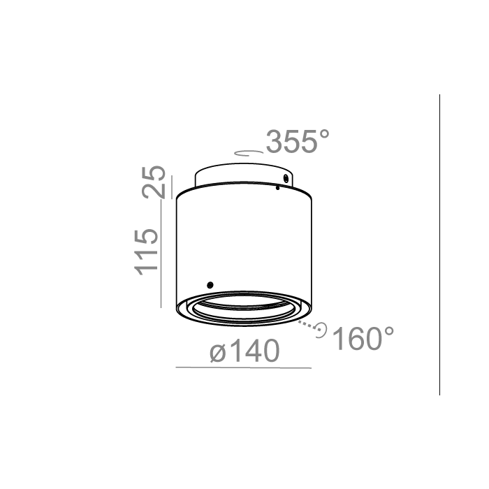 Aqform TUBA distance 111x1 230V natynkowa