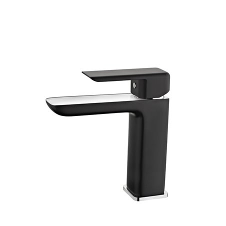 FORMENTERA CZARNO-CHROM, BATERIA UMYWALKOWA DŁUGI MIESZACZ BEZ ODPŁYWU