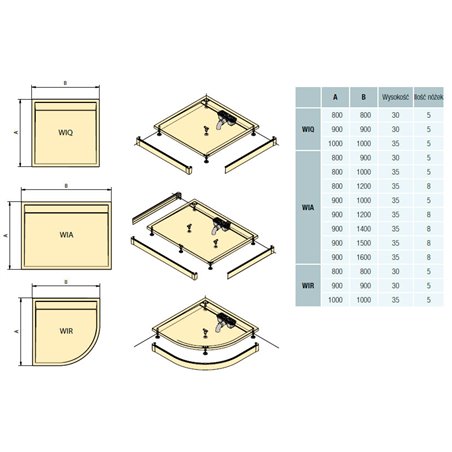 BRODZIK ILA WIA BIAŁY 800x900 POKRYWA BIAŁA