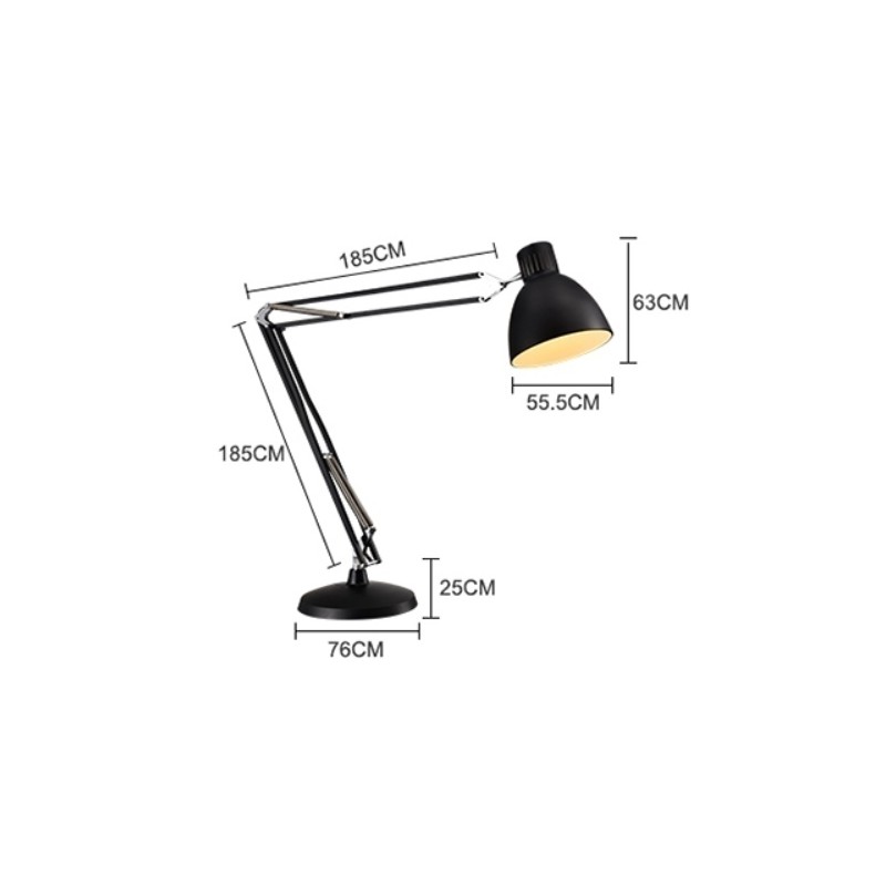 Lampa podłogowa GIGANT czarna - metal