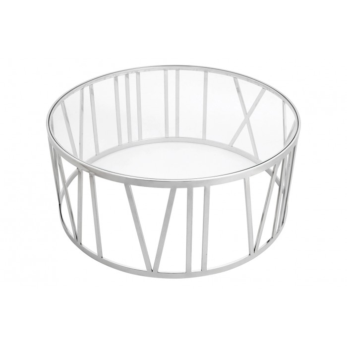 Stolik TIME ROMAN - szło, polerowana stal...