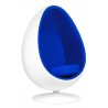 Fotel OVALIA biało-niebieski - włókno szklane, wełna