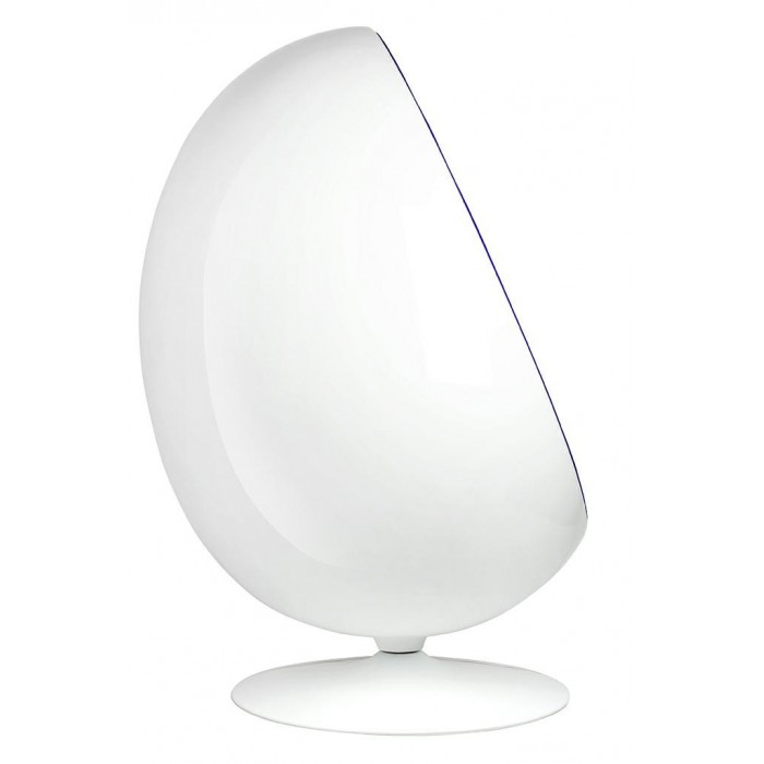 Fotel OVALIA biało-niebieski - włókno szklane