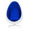 Fotel OVALIA biało-niebieski - włókno szklane, wełna