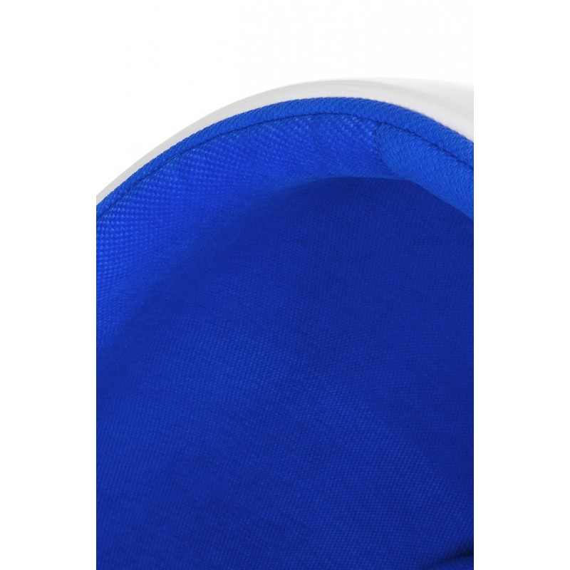 Fotel OVALIA biało-niebieski - włókno szklane, wełna