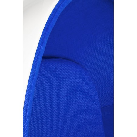 Fotel OVALIA biało-niebieski - włókno szklane, wełna