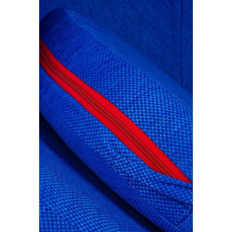 Fotel OVALIA biało-niebieski - włókno szklane, wełna