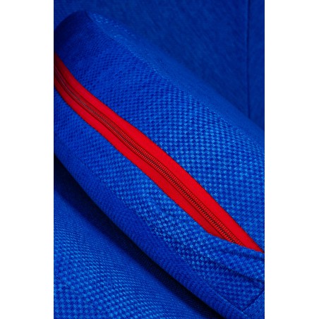 Fotel OVALIA biało-niebieski - włókno szklane, wełna