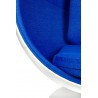 Fotel OVALIA biało-niebieski - włókno szklane, wełna