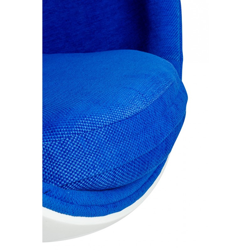 Fotel OVALIA biało-niebieski - włókno szklane, wełna