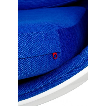 Fotel OVALIA biało-niebieski - włókno szklane, wełna