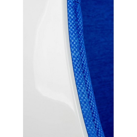 Fotel OVALIA biało-niebieski - włókno szklane, wełna