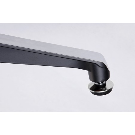 Fotel LOUNGE biały, sklejka orzech - skóra naturalna