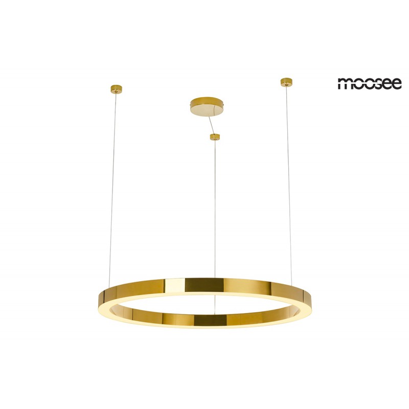 MOOSEE lampa wisząca RING LUXURY 90  złota - LED, chromowane złoto