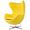 Fotel EGG CLASSIC musztardowy.21 - wełna, podstawa aluminiowa
