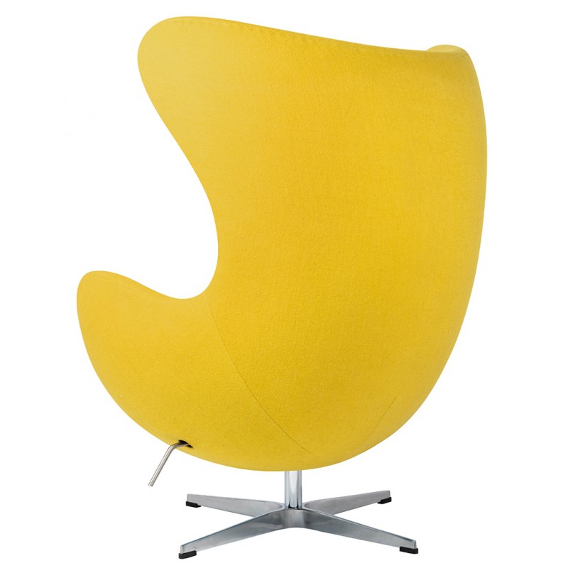 Fotel EGG CLASSIC musztardowy.21 - wełna, podstawa aluminiowa