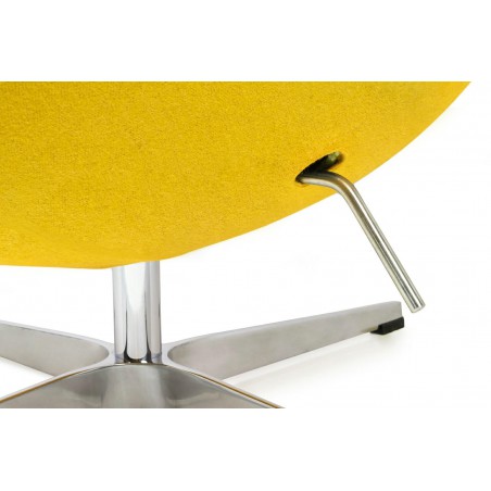 Fotel EGG CLASSIC musztardowy.21 - wełna, podstawa aluminiowa