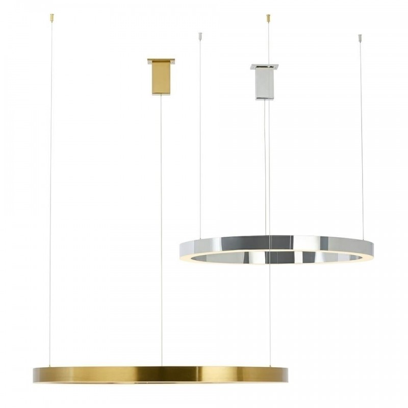 Lampa wisząca RING 80 srebrna - LED, stal polerowana