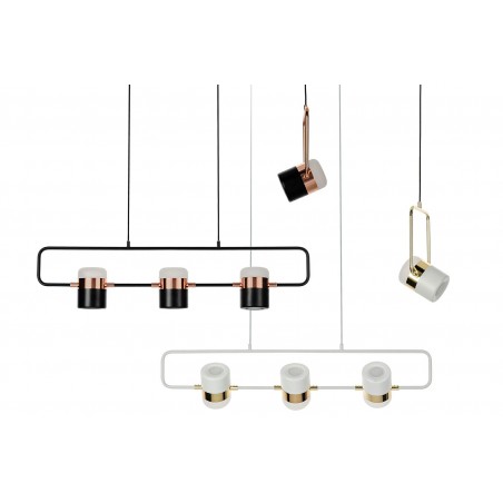 Lampa wisząca BLINK 3 biała - LED, metal