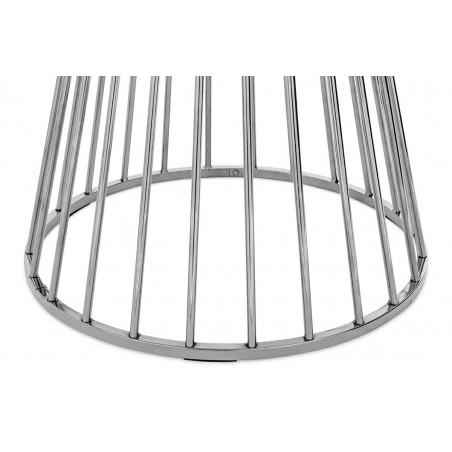 Stół GLAM MARBLE 110 - MDF, chromowana podstawa