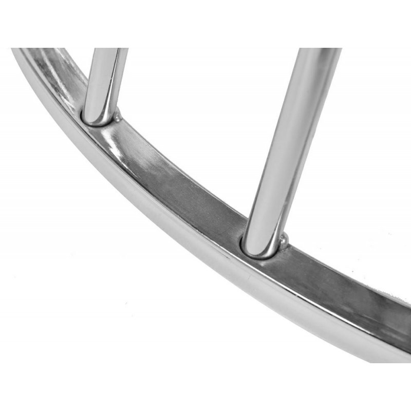 Stół GLAM MARBLE 110 - MDF, chromowana podstawa