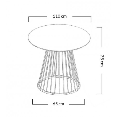 Stół GLAM WALNUT 110 - fornir orzechowy, chromowana podstawa