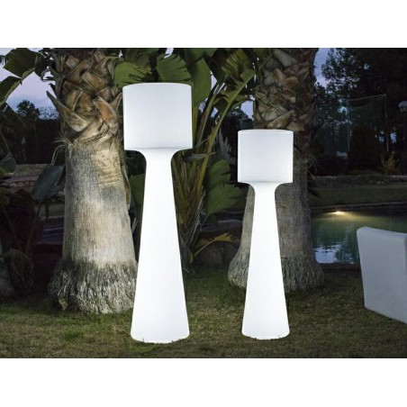 NEW GARDEN lampa ogrodowa GRACE 140 B biała - LED, wbudowana bateria