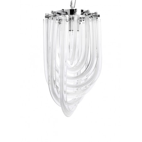 Lampa wisząca MURANO S chrom - szkło, metal