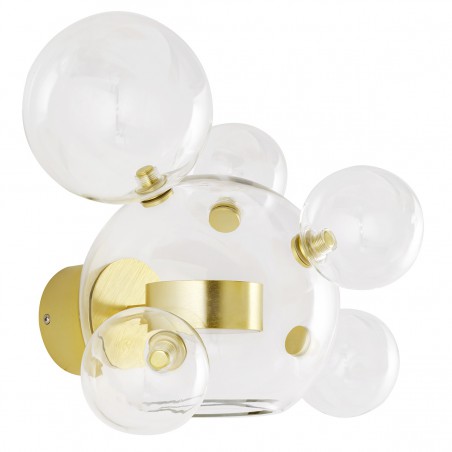 Kinkiet CAPRI WALL 6 złoty - 60 LED, aluminium, szkło