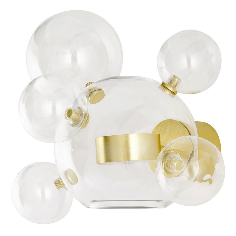 Kinkiet CAPRI WALL 6 złoty - 60 LED, aluminium, szkło