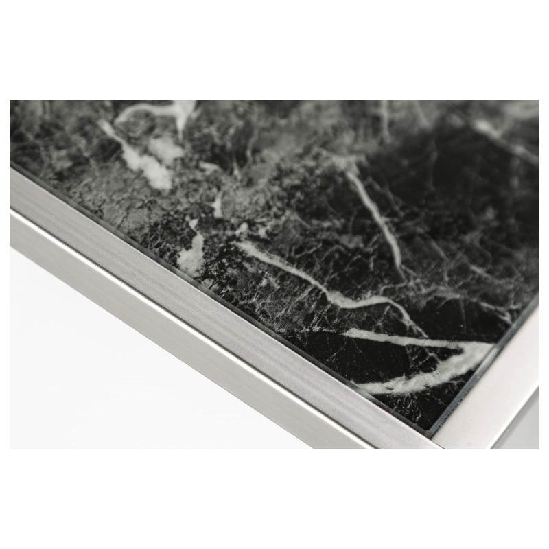 INVICTA zestaw stolików ELEMENTS 3 czarne szkło - imitacja marmuru