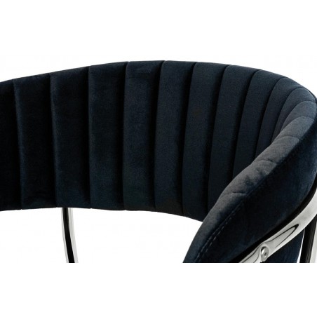 Hoker MARGO 65 czarny - welur, podstawa chromowana