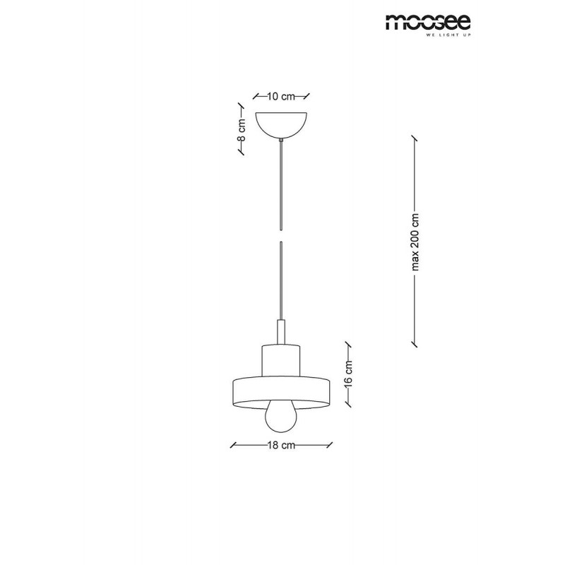 MOOSEE lampa wisząca ARCO - złota, marmur
